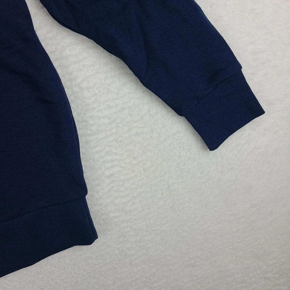 Adidas Sweater Mens‎ Medium Blue Navy Crewneck Sweatshirt 100% Cotton *